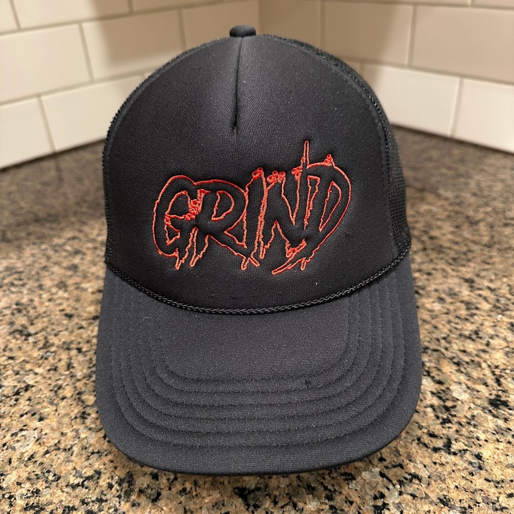 Grind Skater OTTO Trucker Hat Snapback Black Red